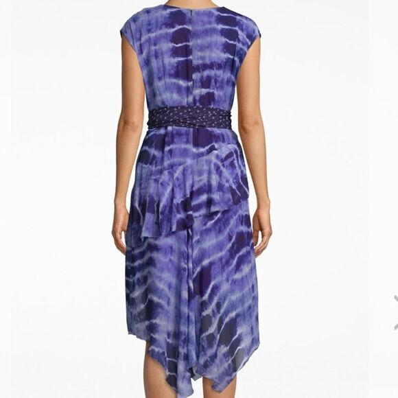 Nicole Miller Tie Dye High Neck Midi Dress - Picture 3 of 6